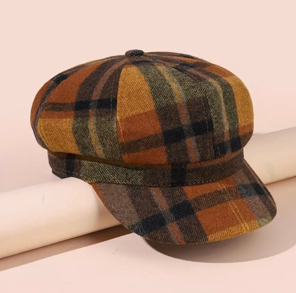 NEWSBOY PLAID CAP