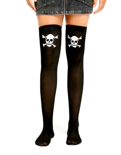 SKULLED KNEE HIGH SOCKS