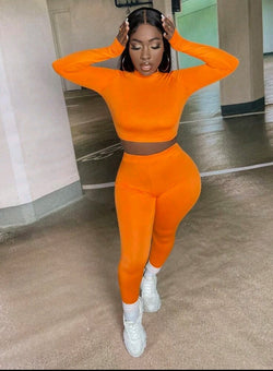 ORANGE DOWN SOLID 2 PIECE