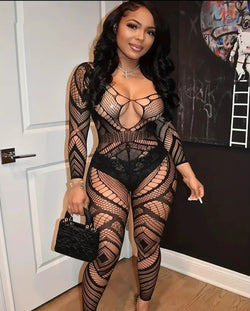 SHOW-OUT FISHNET BODYSUIT