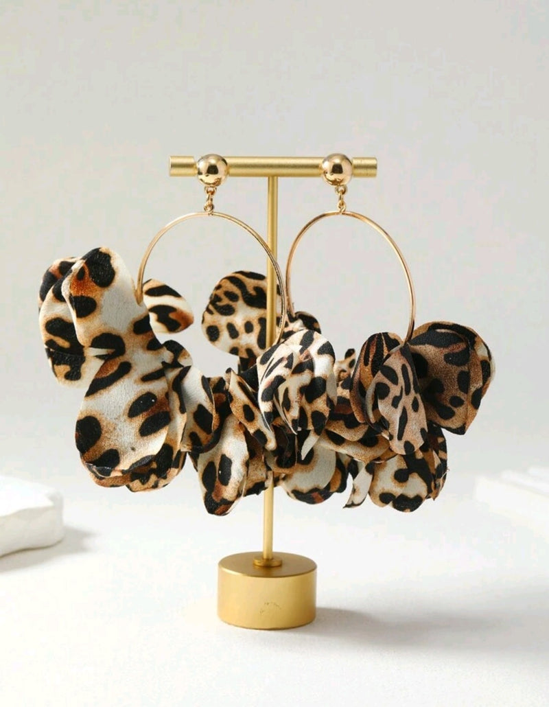 LEOPARD LOOP EARRINGS